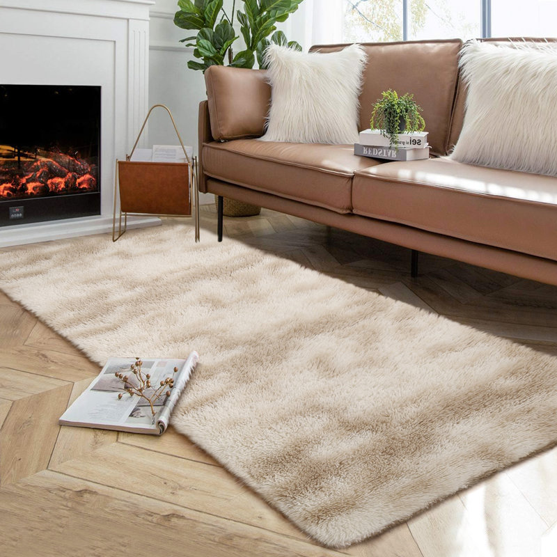 Tapis rectangulaire à poil long à poils longs Beladora, Rectangle 9 pi x 12 pi