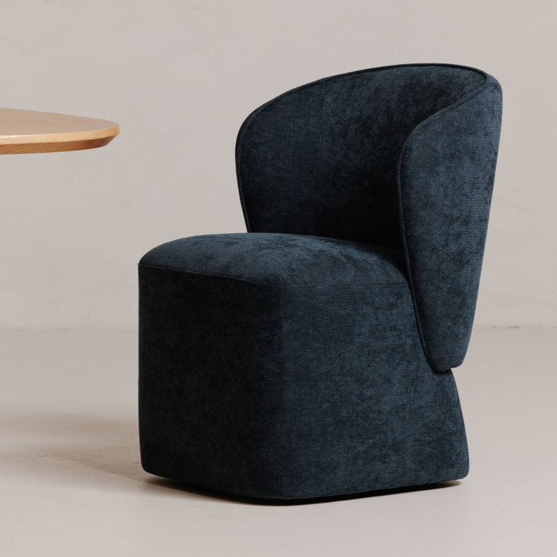 Angeliah Upholstered Parsons Chair, Midnight Navy