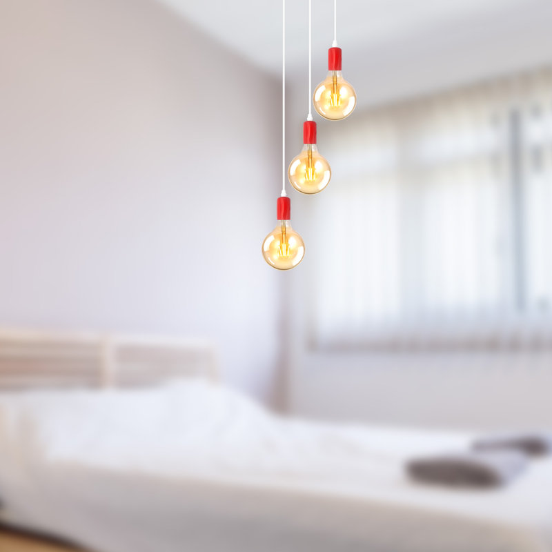 Luvena 3 - Light Cluster Pendant, Red