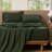100% Washed Cotton Sheet Set Extra Deep Pocket Linen Like Textured-404490831-414295188