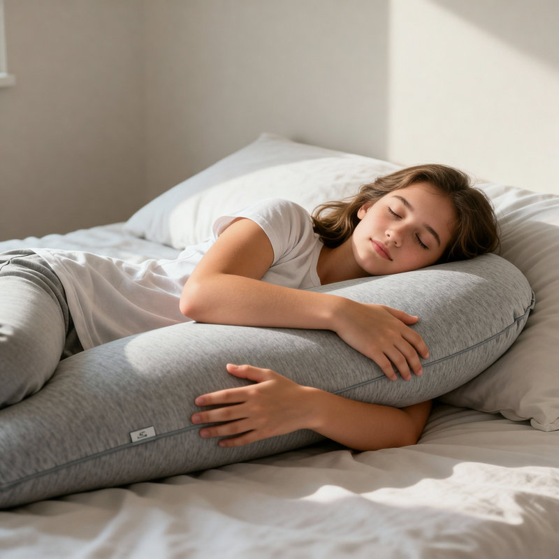 U SHAPED FULL BODY PILLOW, Grey