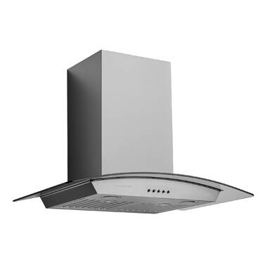 24 inch Wall Mounted Range Hood Vent 450CFM Stove Cook Fan 3-Speed w/LED NEW
