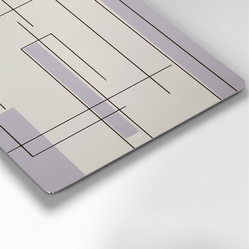 Minimalisme 42, art mural gris en métal, H 11 po x l 14 po