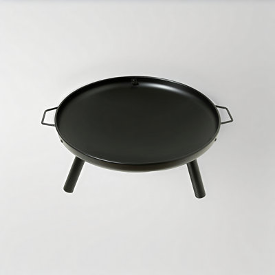 Foyer extérieur de 23 pouces avec bol à bois durable et support pour barbecue, jardin, cour, camping, barbecue, pique-nique et feux de camp
