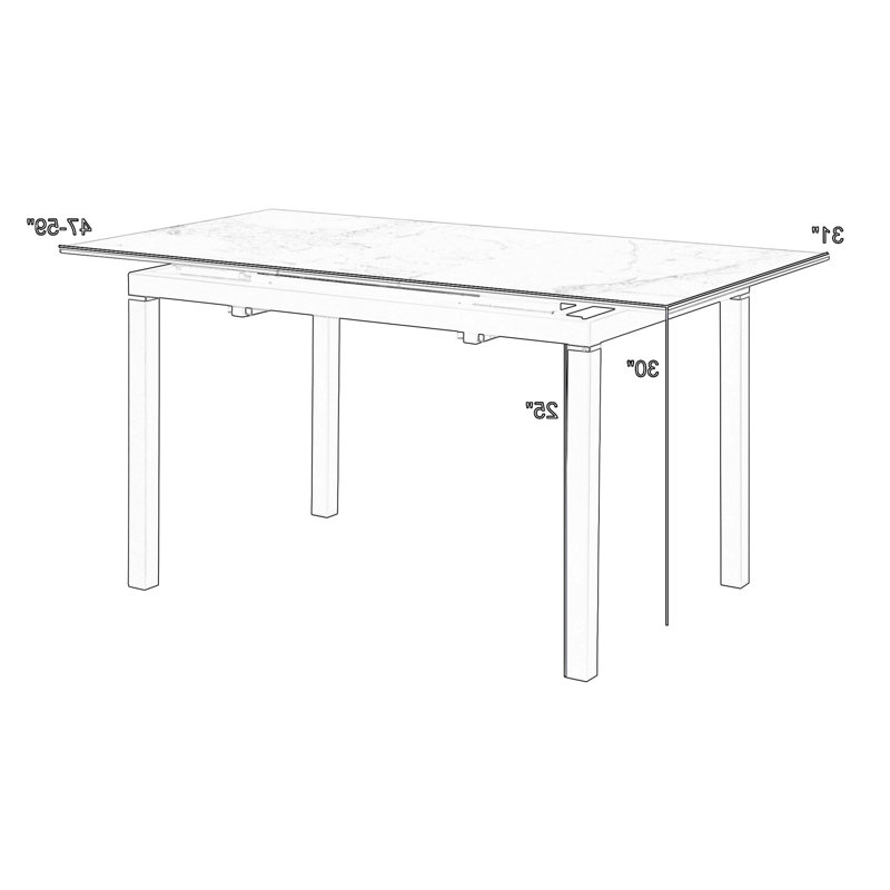 Table de salle à manger extensible 59 po Jantsen