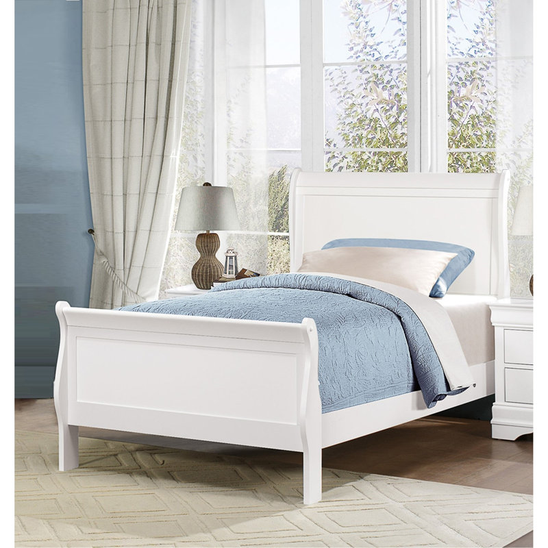 Mobilier de chambre à coucher 1pc, Lit simple, Blanc