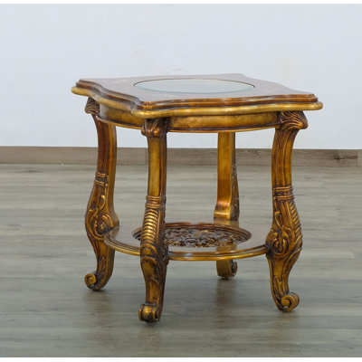 Modigliani Glass Top End Table