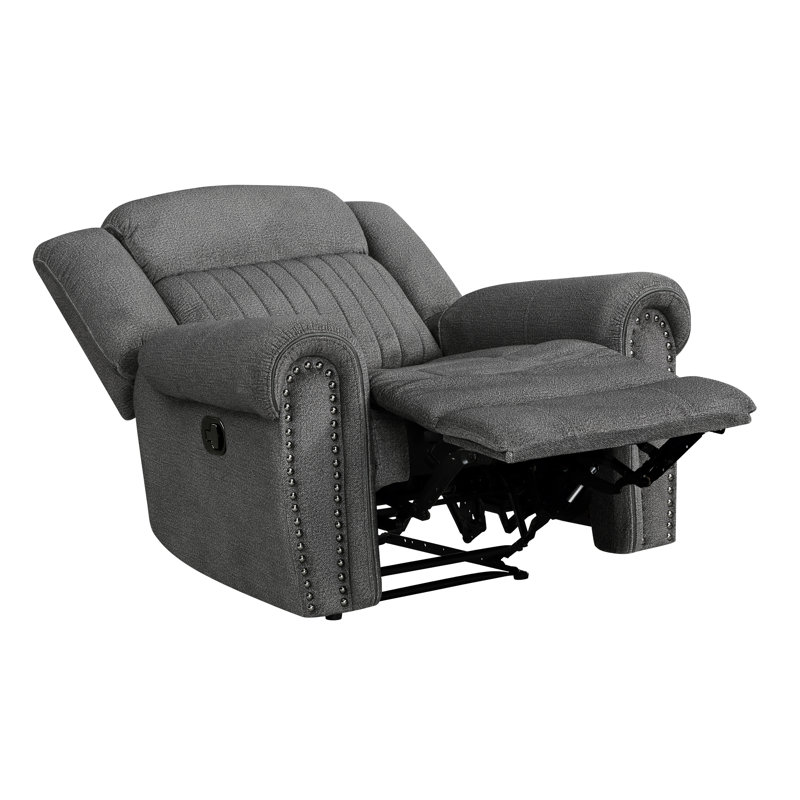 Cappella 41" Wide Roll Arm Pillow Top Recliner, Manual
