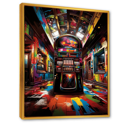 Jukebox Machine Neon Grooves 2 - Jukeboxes Wall Art