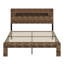 Structure de lit plateforme en bois avec tête de lit à DEL avec rangement et 2 USB, grand rangement sous le lit