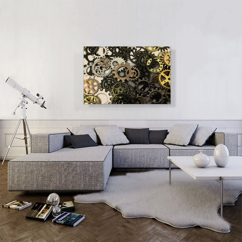 Machine Machine Home Decor - Reproduction de photo sur toile tendue, H 26 po x l 40 po x P 0,75 po