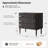 Cridford Modern 26"W 3-Drawer End Table and Curved Body with Solid Wood Legs Built-in Outlet-2009081424