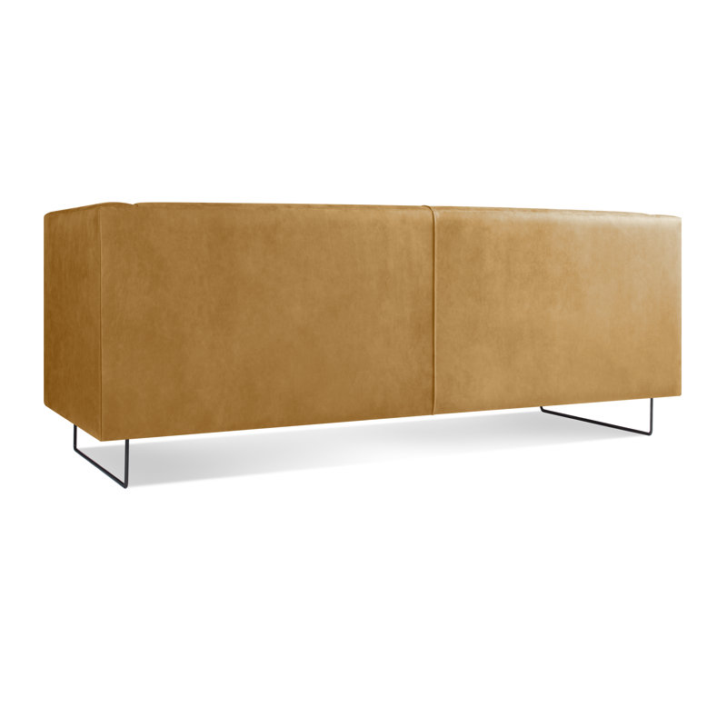 Bonnie Sofa, Camel Genuine Leather, 29" H x 72" W x 33" D