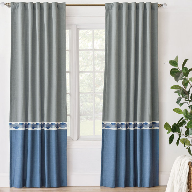 Panneau de rideau obscurcissant en coton Halprin, L 48 po x L 120 po