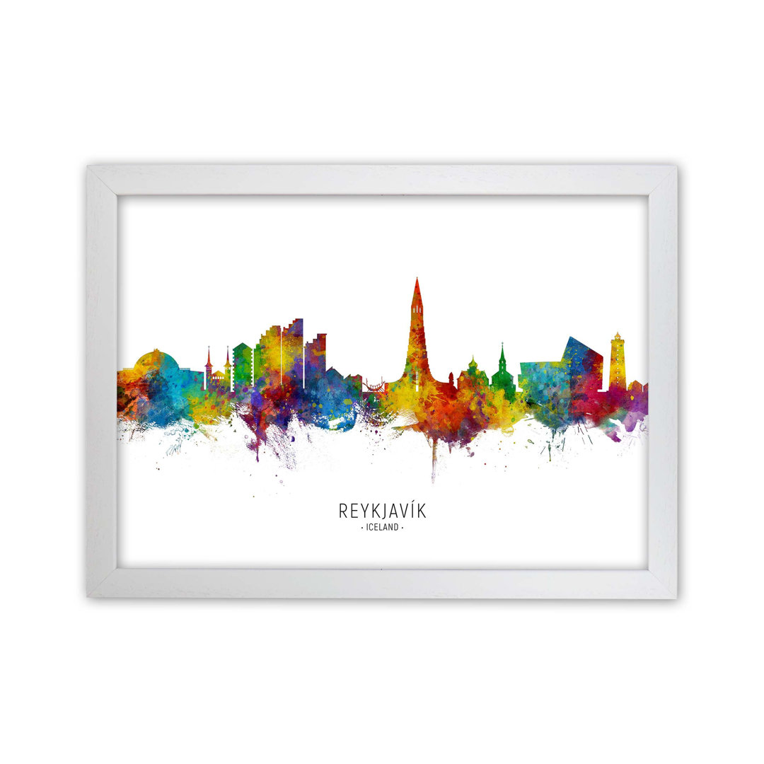 Reykjavik Iceland Skyline by Michael Tompsett - Print