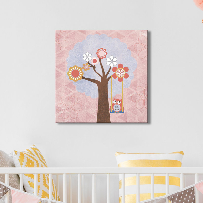 « hibou play »-impression, Toile tendue, H 18" x l 18" x P 1"