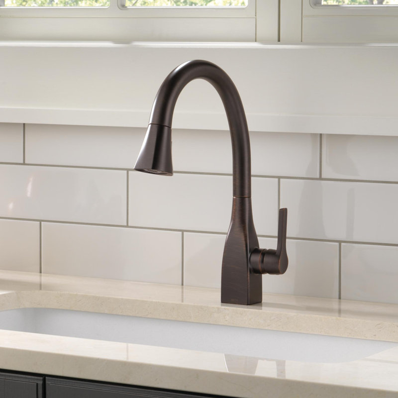 Mateo™ Pull Down Single Handle Kitchen Faucet With Accessories, Venetian Bronze