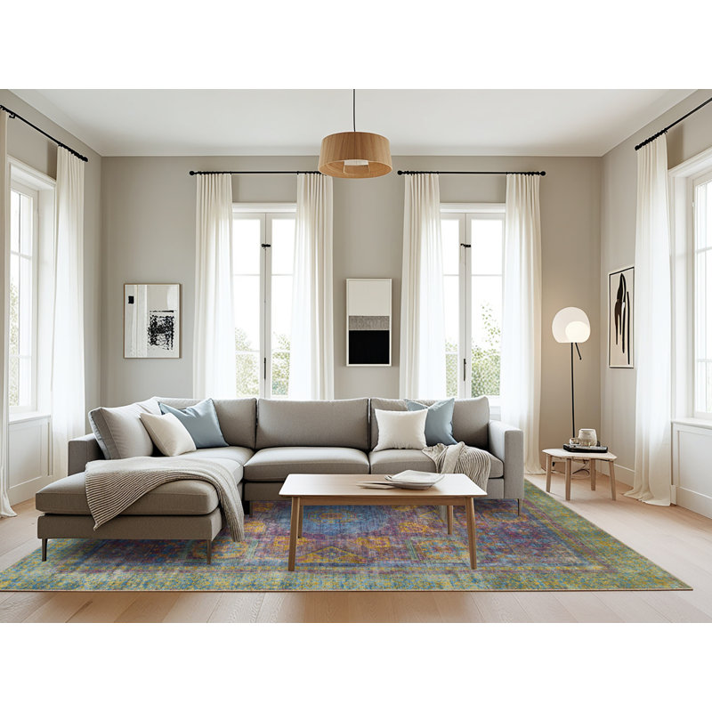 Tapis abstrait moderne 1481, Rectangle 8 pi x 10 pi