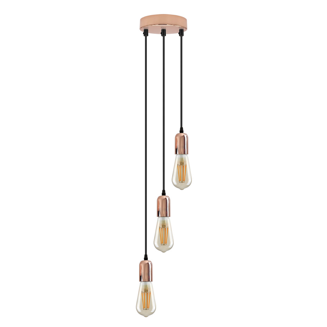 Juni 3 - Light Rose Gold Cluster Pendant