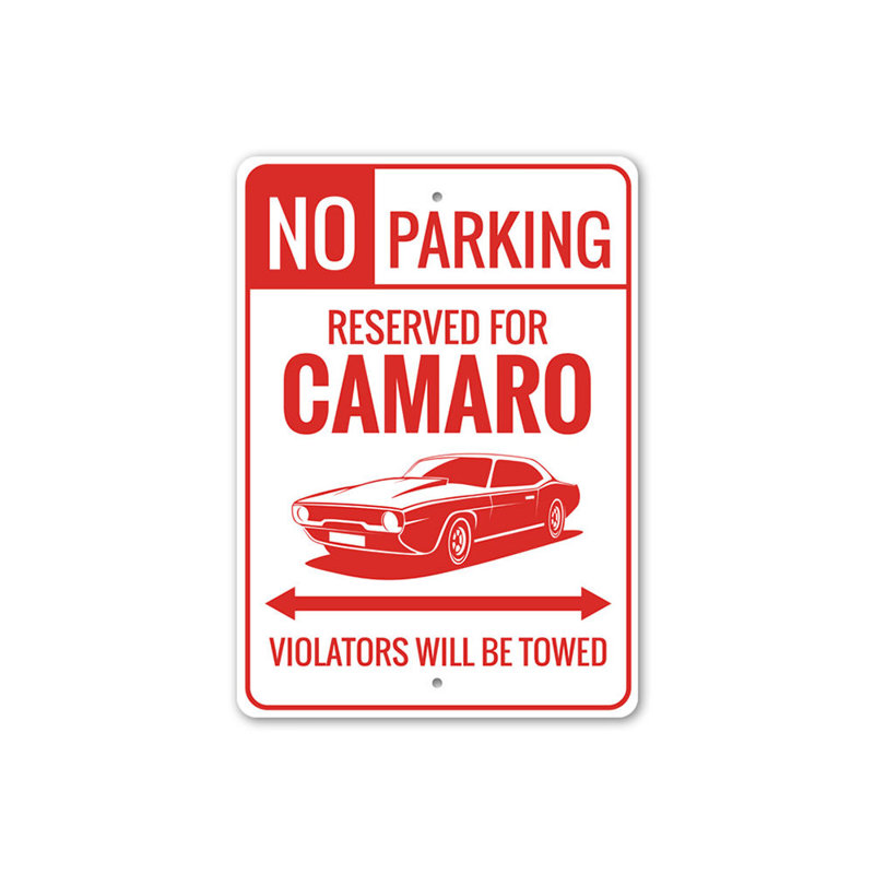 Enseigne en aluminium Camaro, H 18 po x l 12 po x P 0,06 po