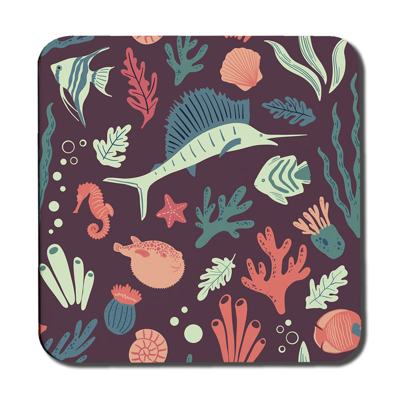 Dragelin Square 6 Piece Coaster Set