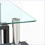 Table basse transparente en verre trempé pour le salon, carrée de 17,72 po, facile à nettoyer et durable