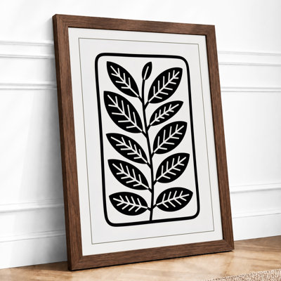 Symmetrical Plant Study Botanical - Framed Print