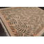 Tapis beige / brun en laine noué à la main de conception unique 9 pi x 12 pi