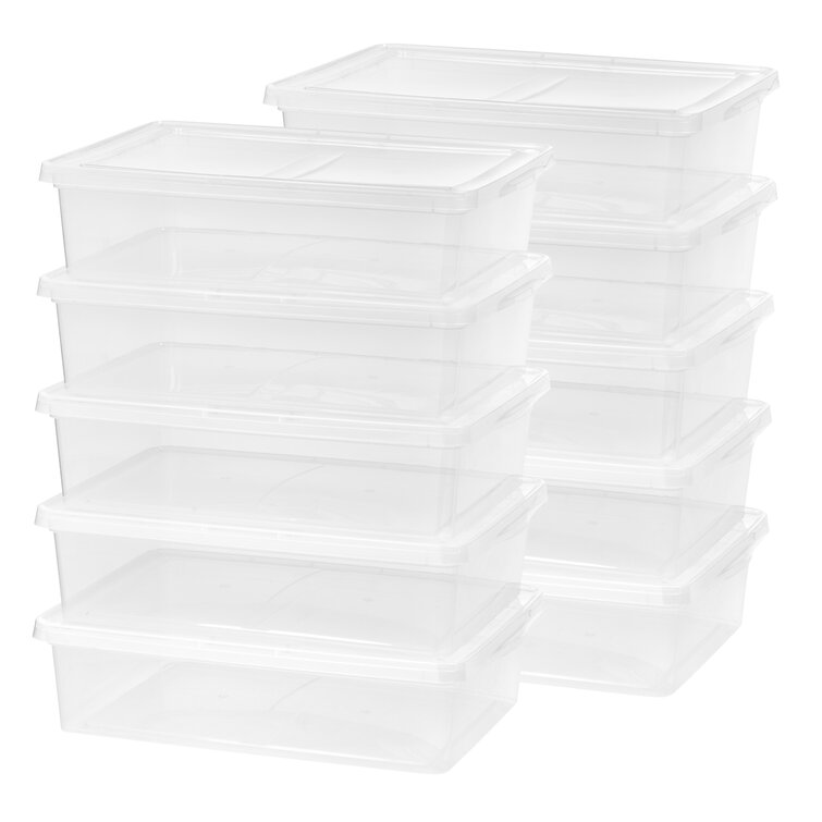 Rebrilliant 28 Qt. Plastic Stackable Storage Containers & Reviews