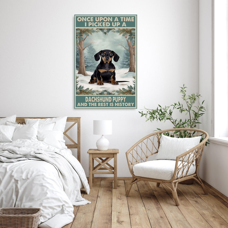 «I Picked Up a Dachshund», impression sur toile tendue, H 14 po x l 11 po x P 1,25 po
