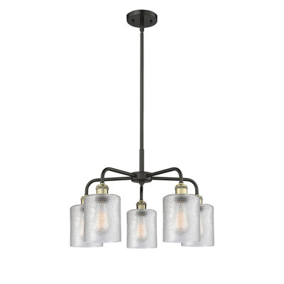 Dublin 5 - Light Steel Dimmable Drum Chandelier