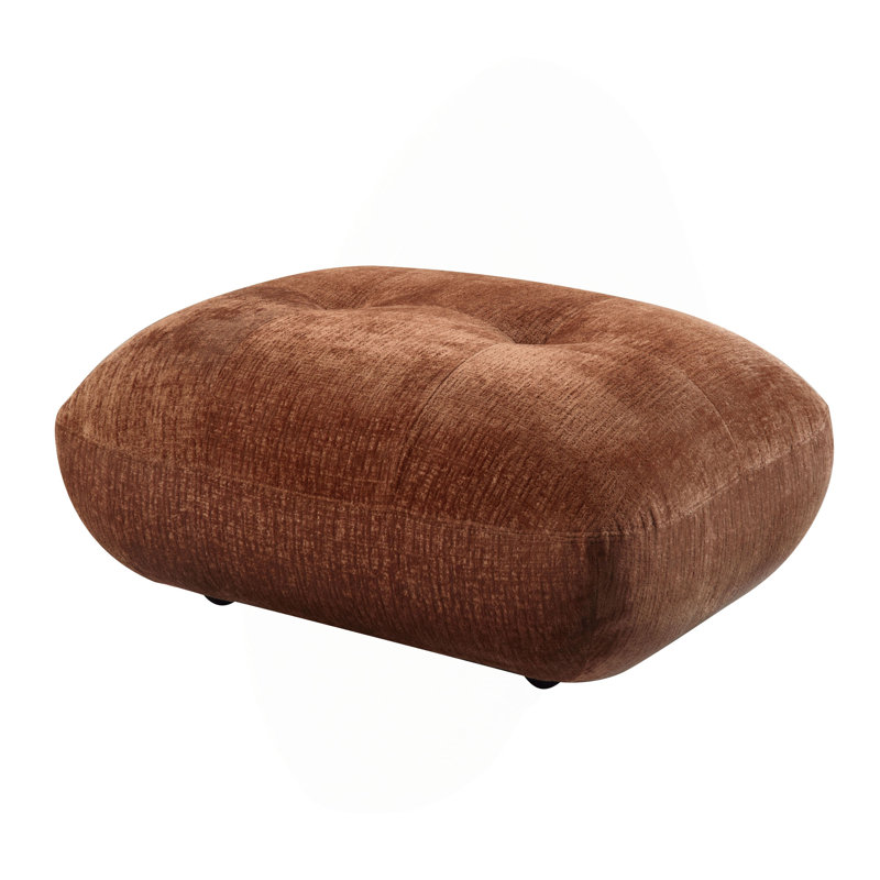 Repose-pieds beige en filet Sandwich Mesh