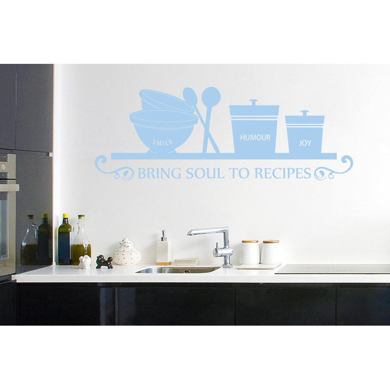 Food & Beverage Wall Decal, Medium, Light Blue