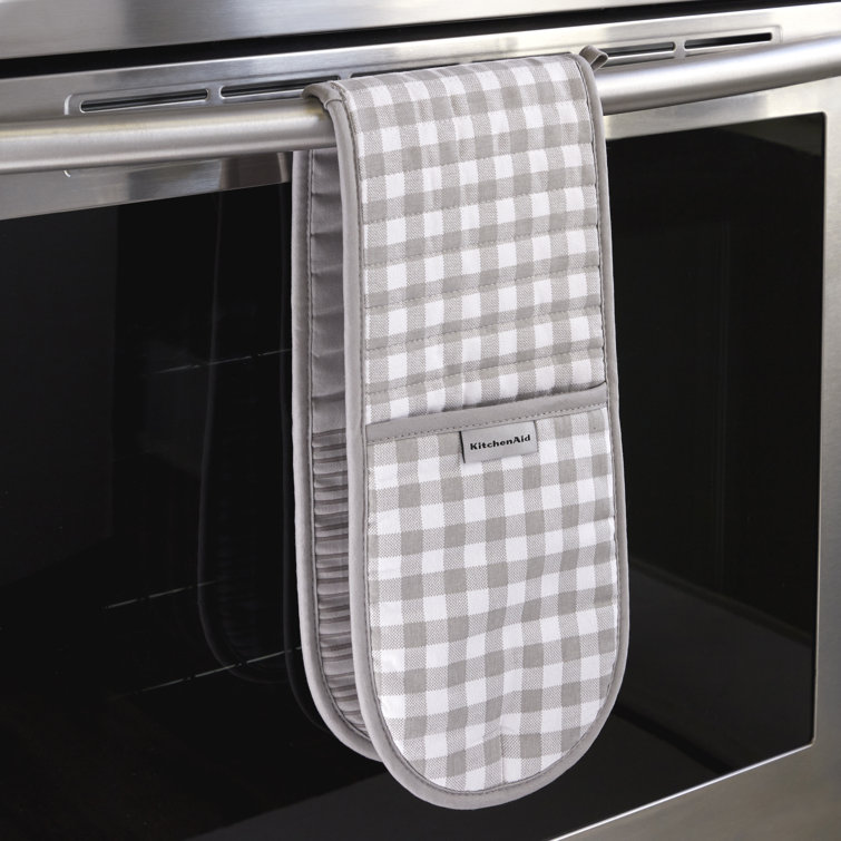 KitchenAid Onion Quilt Kitchen Towel, Oven Mitt & Potholder Set 4-Pack - Onyx Black