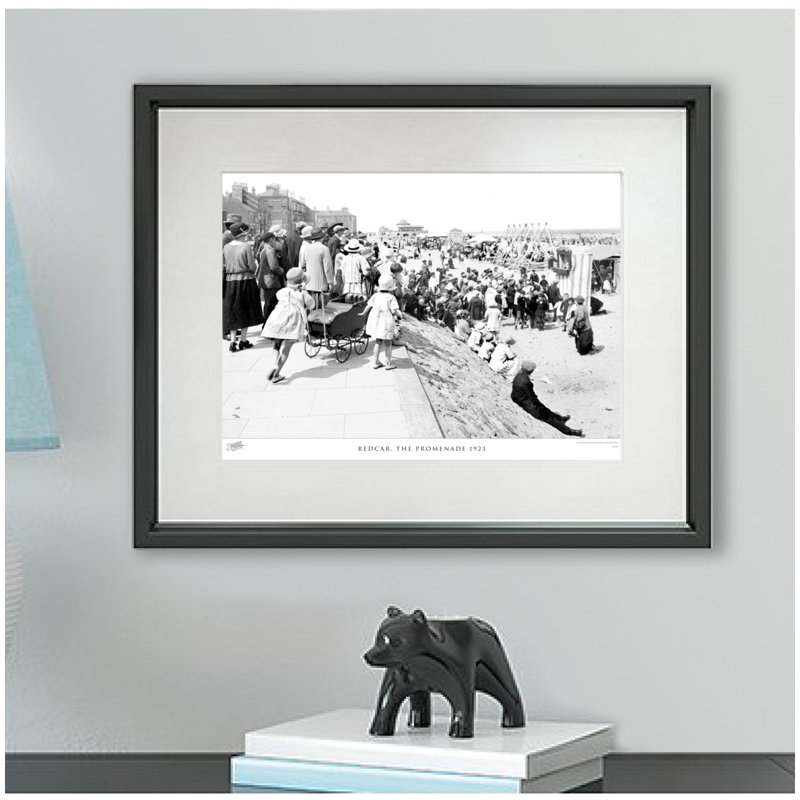 Redcar, The Promenade 1923 - Single Picture Frame Print, 40cm H x 50cm W x 2.3cm D