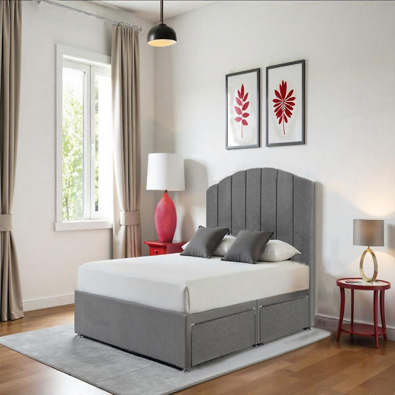 Upholstered Bed with Mattress, Super King (6')