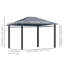 Lauduke 4m x 3m Steel Patio Gazebo