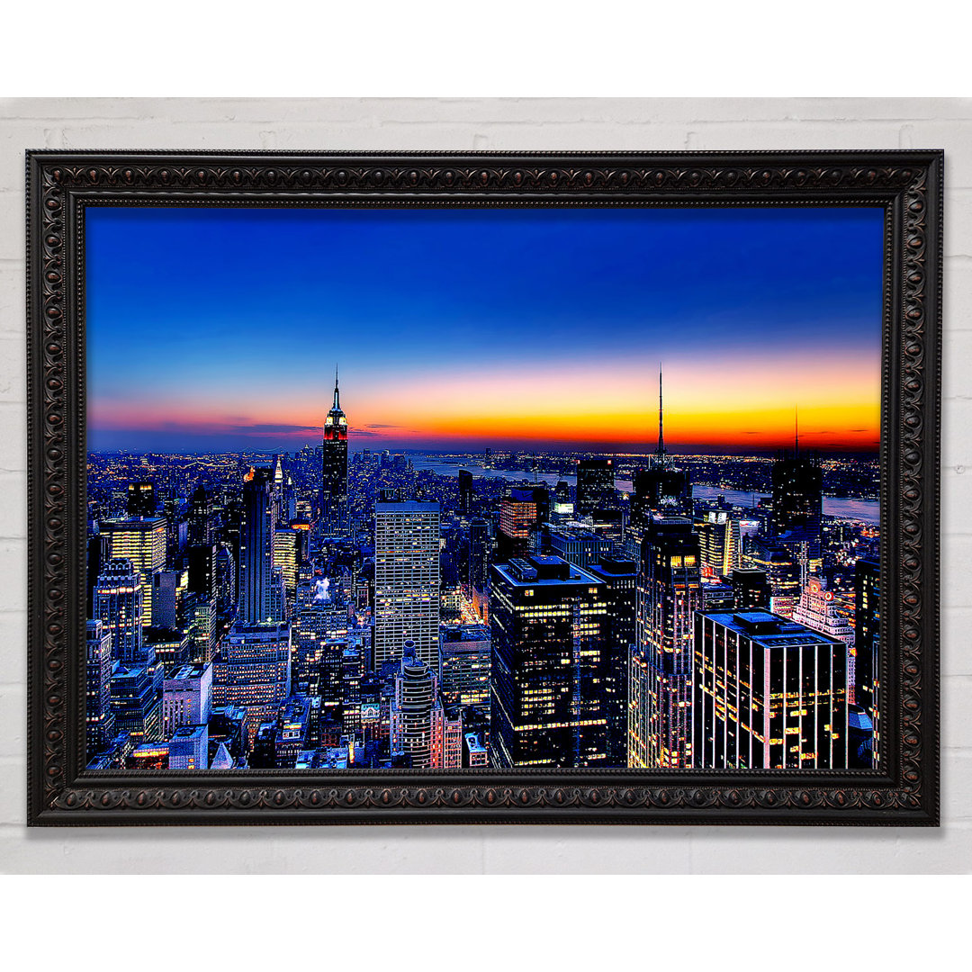 Gerahmtes Wandbild New York City Silveren Horizon