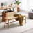 Solid Oak Wood Bench With Woven Seat-1116266793-1108386012