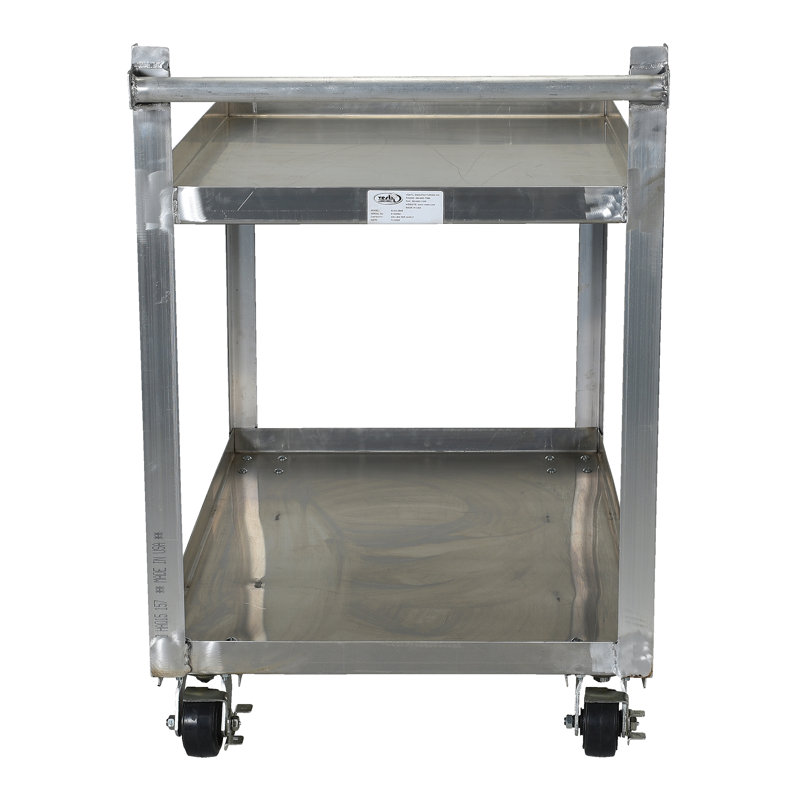 Chariot de service en aluminium, H 40,63 po x l 27,88 po x P 50,25 po