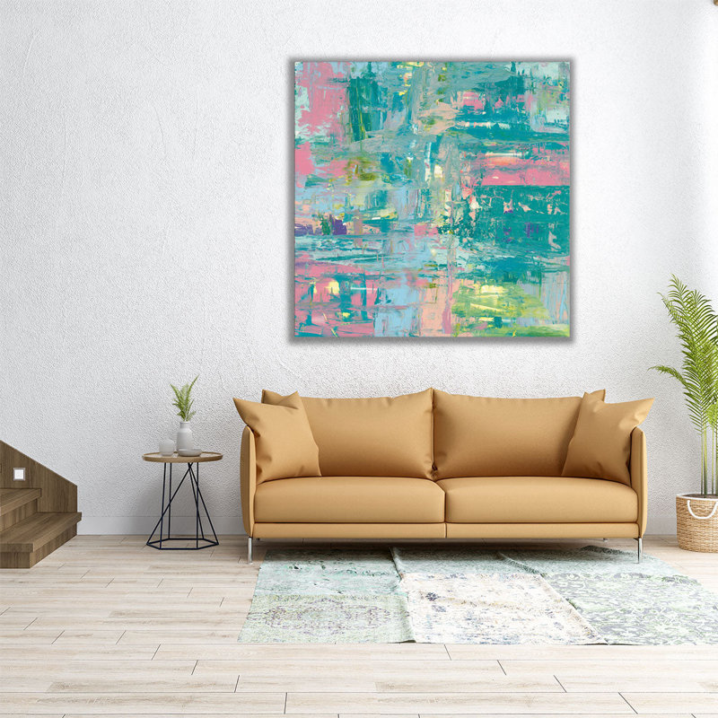 Îles abstraites II - reproduction d'art sur toile, H 12 po x l 12 po