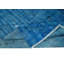 Tapis traditionnel fait à la main de 6 x 8,8 pi de couleur bleu saphir et bleu égyptien moderne