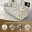Canapé 85 po en velours Chesterfield-941964888