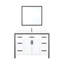 48 po W Blanc, meuble-lavabo avec comptoir en marbre, robinet inclus et miroir 34 - Teinté pour une surface de service prolongée, durable-1515948684