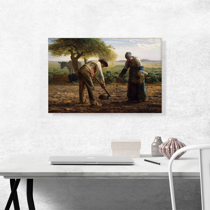 Potato Poters par Jean-François Millet, reproduction d'art sur toile tendue, H 18 po x l 26 po x P 0,75 po