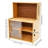 18" Modern Bamboo Brown Kitchen Storage Cabinet With Sliding Doors-495515385