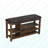 A height-adjustable long shoe-changing bench,made of natural rubberwood,comes with a comfortable seat,concealed storage space and large storage compartments, featuring charcoal-grained wood ,Vintage-1185125319