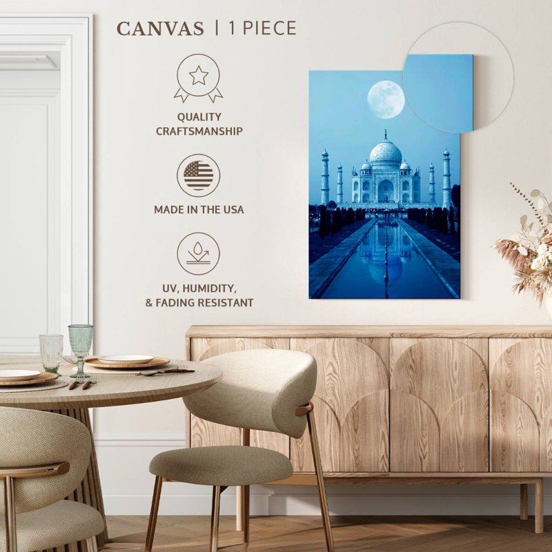 Nicci Full Moon Over Taj Mahal, 39" H x 26" W