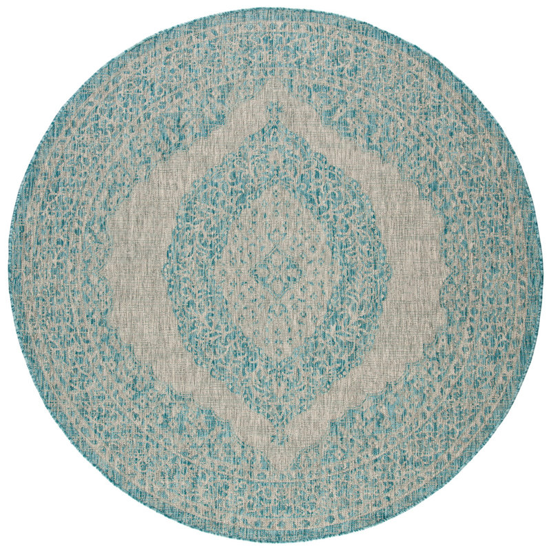Tapis d'intérieur / extérieur performance Amedee, Rond 4 pi