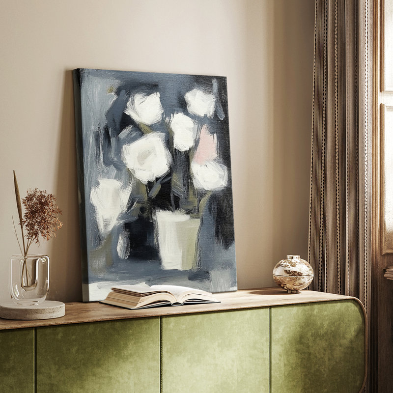 Série FLORAL DCXCVII - Toile tendue avec châssis Premium - Prêt à être accroché, H 18 po x l 12 po